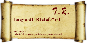 Tengerdi Richárd névjegykártya