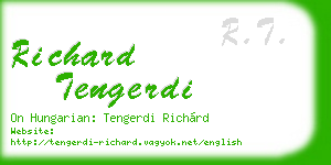 richard tengerdi business card